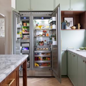 BlueStar Column Refrigerator and Freezer in the 2021 SF Decorator Showcase Home