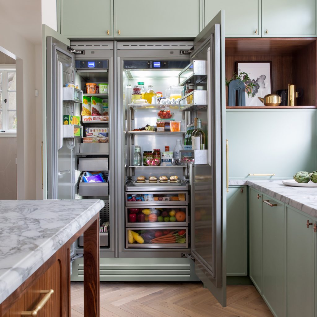 BlueStar Column Refrigerator and Freezer in the 2021 SF Decorator Showcase