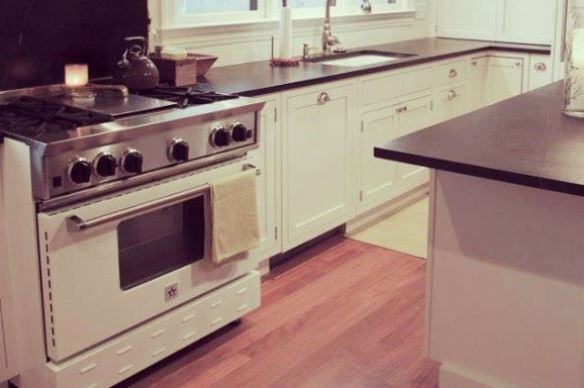 BlueStar kitchen in one of our standard white RAL colors
