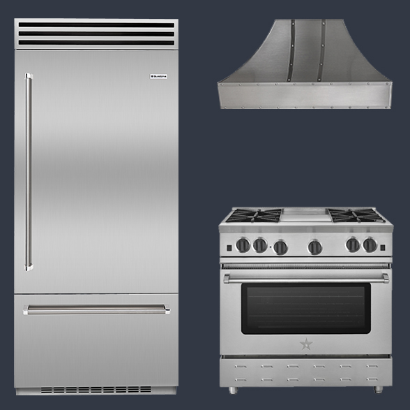Full BlueStar kitchen appliance set