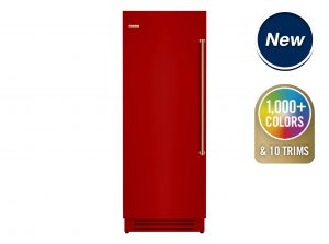 30-inch Integrated Column with Left Hinge in Ruby Red