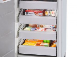 The spacious drawers on the 30 inch Column Freezer from BlueStar