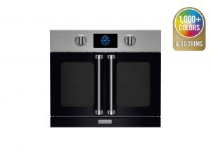 30" Electric Wall Oven with French Doors in Jet Black