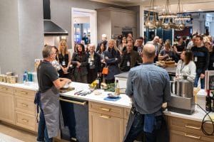 Chef Paul Kahan Cooking Demo in the BlueStar Cafe at Abt Electronics