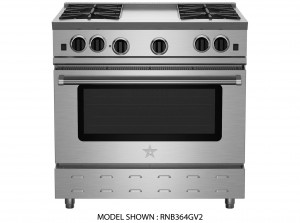36" RNB Series Gas Range with 12" Charbroiler