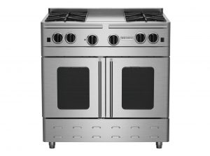 36-inch Precious Metals Series Freestanding Gas Range with 12-inch Griddle from BlueStar