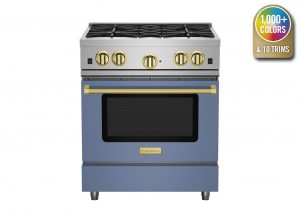 30-inch RCS Open Burner Range from BlueStar in Pigeon Blue