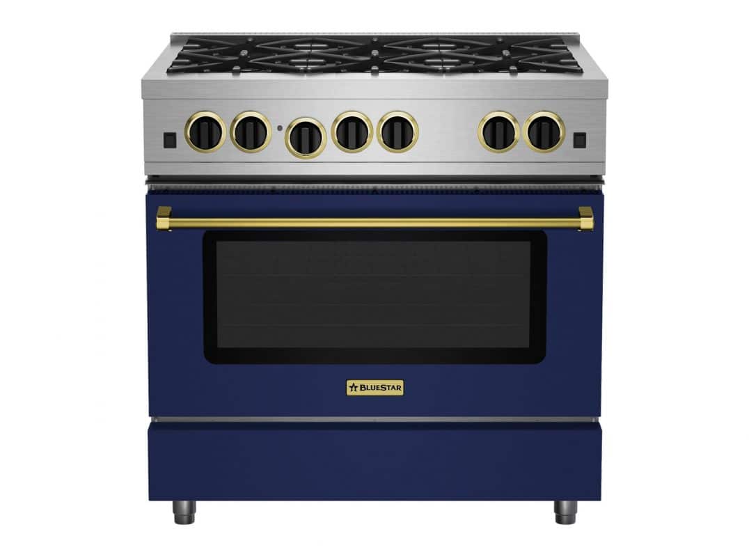 36inch Sealed Burner Range from BlueStar in Cobalt Blue BlueStar