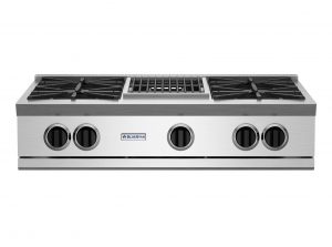 36-inch RNB Series Rangetop with 12-inch Charbroiler from BlueStar