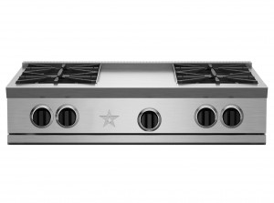 36" RNB Series Gas Rangetop with 12" Griddle from BlueStar