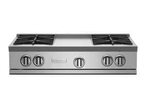 36-inch Nova Series Rangetop with 12-inch Griddle from BlueStar
