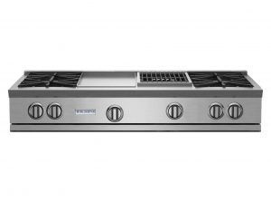 48" RNB Series Rangetop with 12" Griddle & Charbroiler from BlueStar