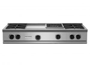 48-inch RNB Rangetop with 12-inch Griddle and Charbroiler from BlueStar