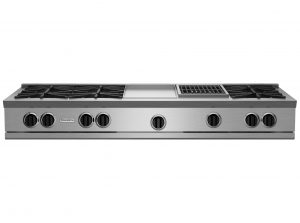 60-inch RNB Rangetop with 12-inch Griddle and Charbroiler from BlueStar