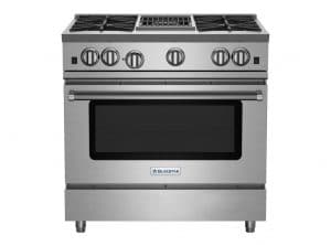 36-inch RNB Series Freestanding Range with 12-inch Charbroiler from BlueStar