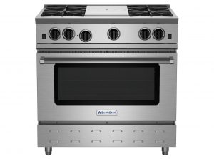 36-inch RNB Series Freestanding Range with 12-inch French top from BlueStar