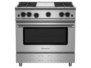 36-inch RNB Series Freestanding Gas Range with 12-inch French Top from BlueStar