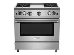 36-inch RNB Series Freestanding Range with 12-inch Griddle from BlueStar