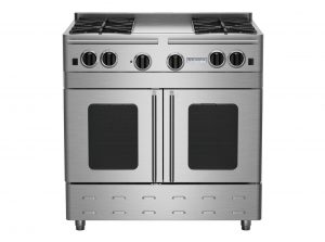 36-inch Precious Metals Freestanding Range with 12-inch Griddle