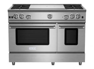 48-inch RNB Series Freestanding Range with 24-inch French Top from BlueStar
