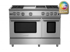 48-inch RNB Series range from BlueStar with 12-inch Griddle and Charbroiler