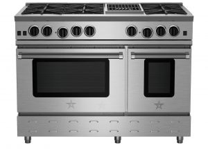 48" RNB Series range with 12" Charbroiler from BlueStar
