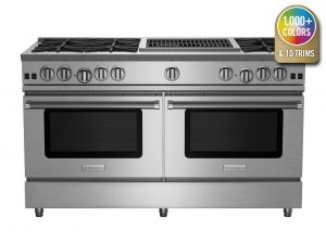 60-inch RNB Series range from BlueStar with 24-inch Charbroiler