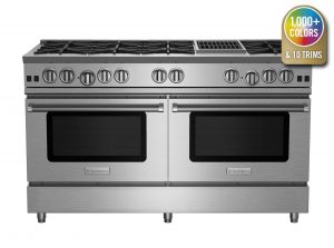 60-inch RNB Series range from BlueStar with 12-inch Charbroiler