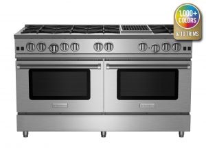 60-inch RNB Series range from BlueStar with 12-inch Charbroiler