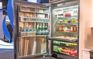 The new 36" BlueStar Refrigerator on display at the 2017 International Builders' Show