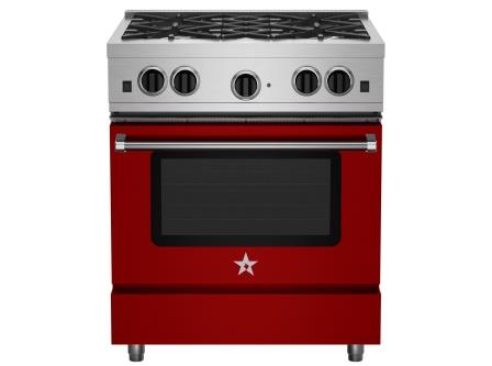 30-inch Sealed Burner Range in Ruby Red from BlueStar