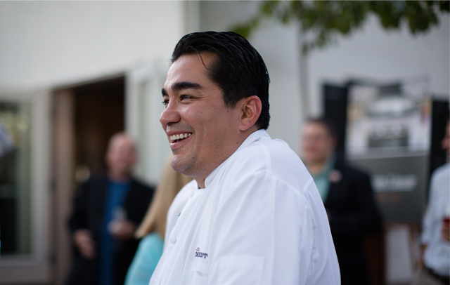 Iron Chef Jose Garces at his Bucks County home featuring a BlueStar kitchen