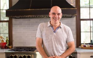 Chef Michael Symon in his Cleveland, OH BlueStar Kitchen