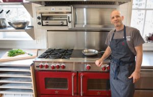 Chef Marc Vetri with his BlueStar Salamander Broiler