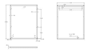 Product specifications for 24-inch dishwasher panel from BlueStar
