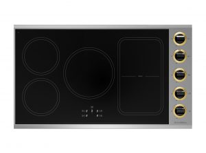 36" Induction Cooktop from BlueStar customized with Jet Black knobs