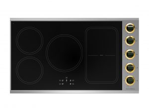 36" Induction Cooktop from BlueStar customized with Bottle Green knobs
