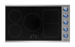 36-inch BlueStar Induction Cooktop customized with blue knobs