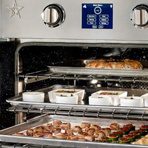 The unmatched oven capacity of the BlueStar Electric Wall Ovens