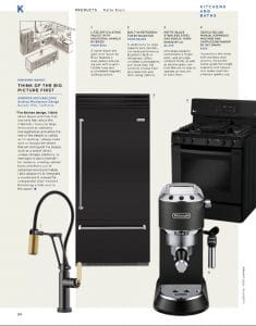 BlueStar Matte Black Refrigerator featured in Dwell Magazine