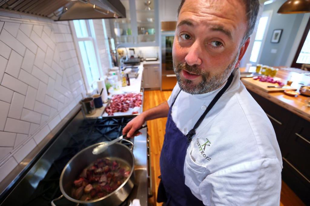 Chef Ty Kotz of Charleston in his BlueStar kitchen