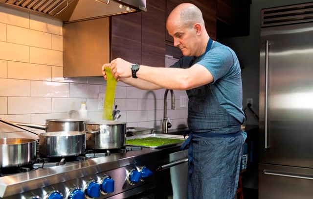 All-Star Chef Jonathan Benno in his BlueStar kitchen