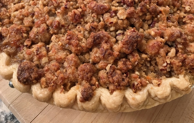 Apple Pie with Cheddar Pecan Crumble from All Star Chef Brigitte Prather
