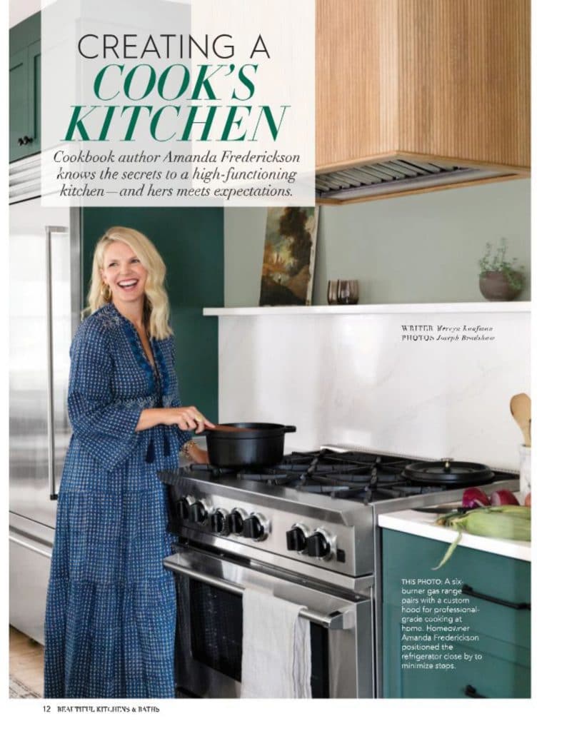 The BlueStar Kitchen of Amanda Frederickson featured in Beautiful Kitchens and Baths