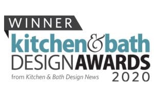 The Gold Award for the 2020 Kitchen and Bath Design Awards for the BlueStar Cafe at Abt Electronics