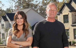 Alison Victoria and Mike Holmes on the set of Rock the Block