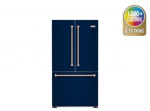 BlueStar's 36" Freestanding Refrigerator in Cobalt Blue