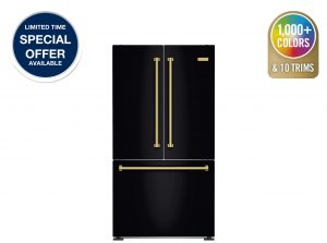 BlueStar's Counter-Depth Refrigerator in Jet Black