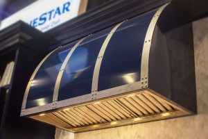 BlueStar's 48" Atlas Series vent hood on display at the 2022 Builders Show