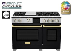 48" Dual Fuel Range with 12" Griddle from BlueStar in Jet Black